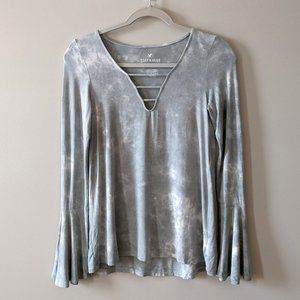 NWT American Eagle Soft & Sexy Tie Dye Flare Sleeve Top